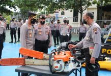Kapolres Karanganyar Cek Alat SAR dan Kesiapan Satuan Samapta Antisipasi Bencana