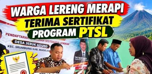WARGA LERENG MERAPI TERIMA SERTIFIKAT PROGRAM PTSL